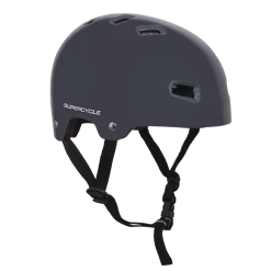 Supercycle Basic Multi-Sport Kids' Bike Helmet W/Adjustable Straps, Grey, Ages 5+