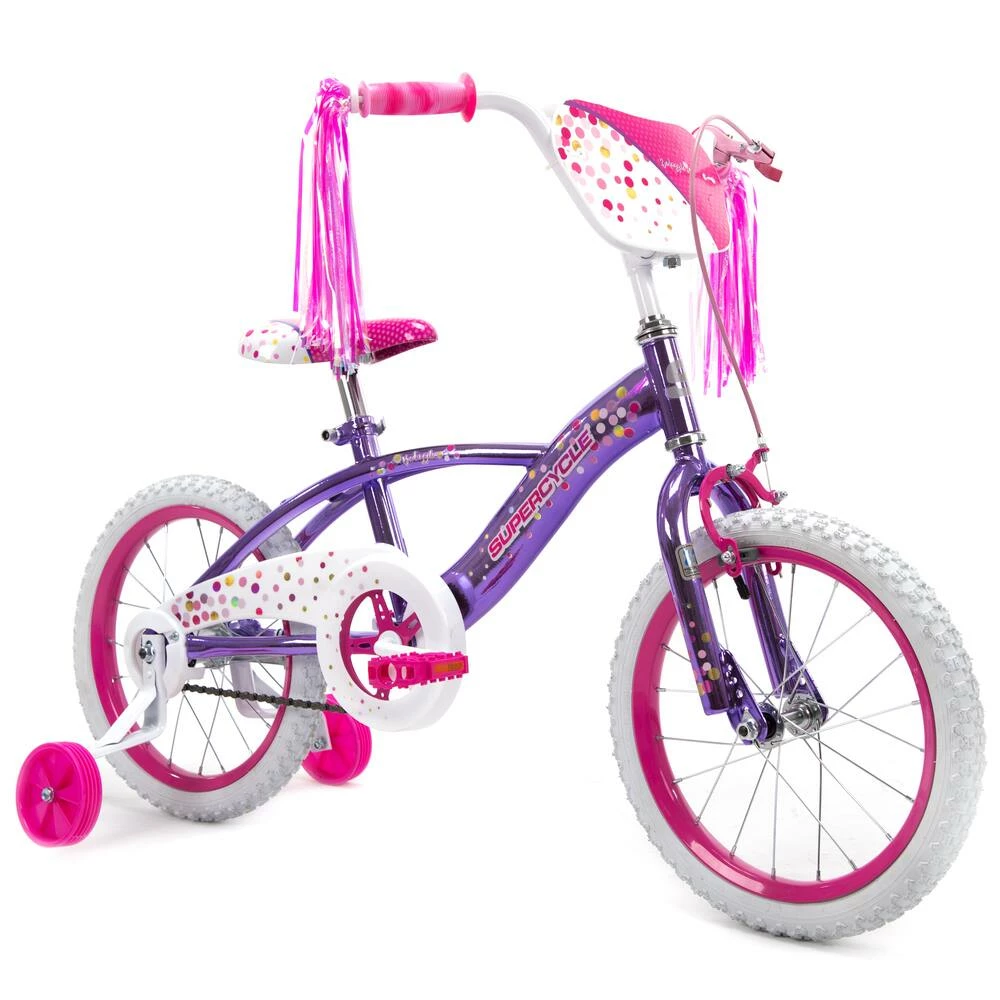 Supercycle Bedazzled Metaloid Kids' Bike, 16-in, Training Wheels 2 Supercycle Bedazzled Metaloid Kids' Bike, 16-in, Training Wheels - Image 2
