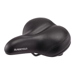 Supercycle Comfort Touring Ergonomic Full-Sized Bike Seat/Saddle, Waterproof, Black