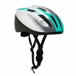 Supercycle Lightweight Crosstrails Adult Bike Helmet W/Adjustable Straps & Visor, White/Green, Ages 18+