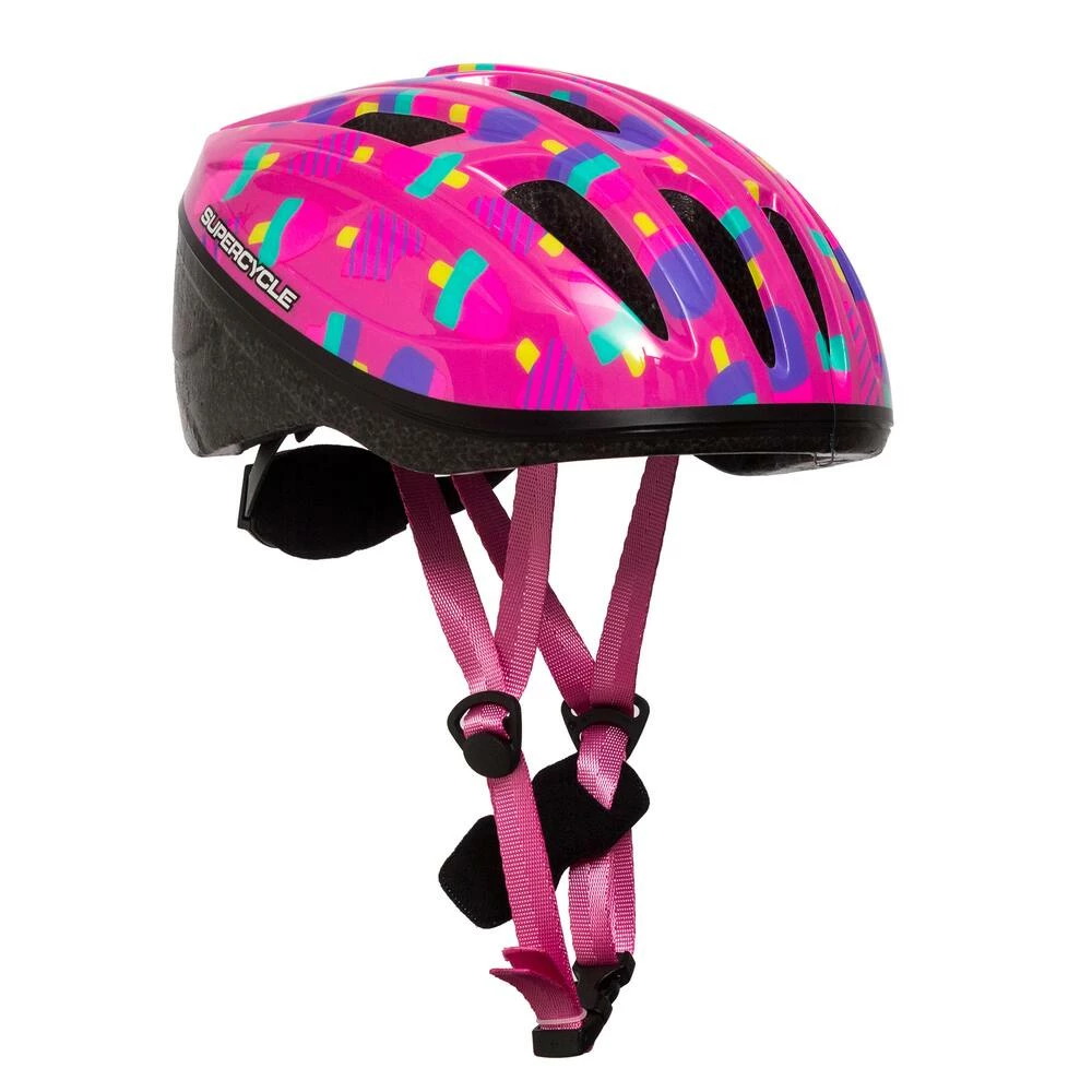Supercycle Ice Cream Crosstrails Toddler Bike Helmet W/Adjustable Straps, Pink, Ages 1-5 1 Supercycle Ice Cream Crosstrails Toddler Bike Helmet W/Adjustable Straps, Pink, Ages 1-5