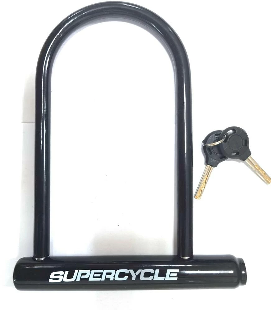 Supercycle Flatkey Steel Bike U-Lock Cable W/Mounting Bracket, Anti-Theft, Black, 9-in 3 Supercycle Flatkey Steel Bike U-Lock Cable W/Mounting Bracket, Anti-Theft, Black, 9-in - Image 3