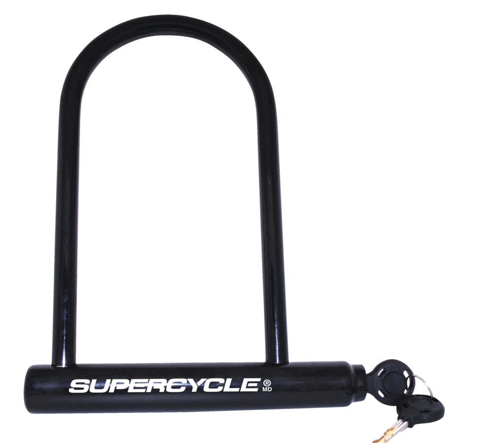 Supercycle Flatkey Steel Bike U-Lock Cable W/Mounting Bracket, Anti-Theft, Black, 9-in 2 Supercycle Flatkey Steel Bike U-Lock Cable W/Mounting Bracket, Anti-Theft, Black, 9-in - Image 2