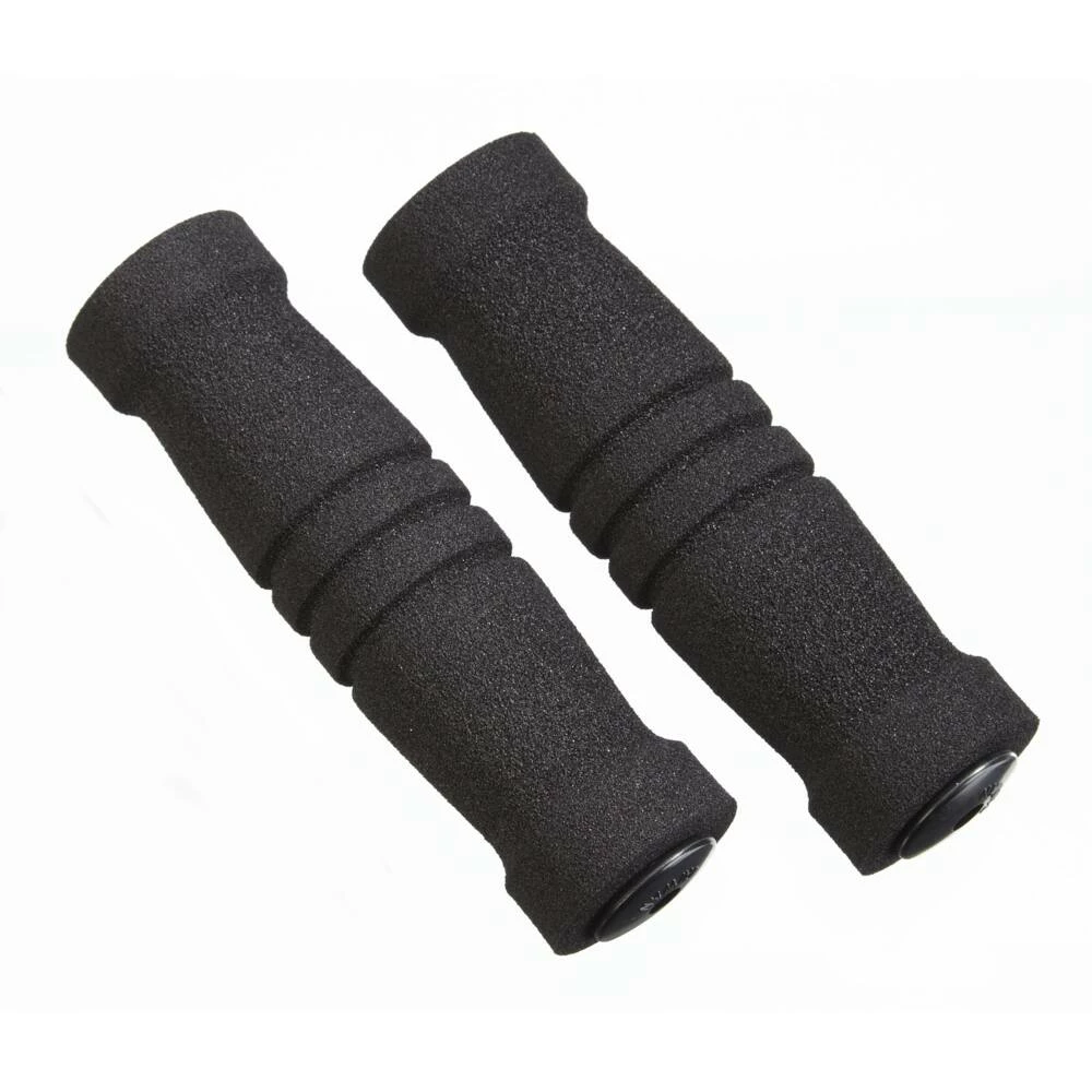 Supercycle Foam Bike Handlebar Grips W/End Plugs, Black, 22.2-mm 2 Supercycle Foam Bike Handlebar Grips W/End Plugs, Black, 22.2-mm - Image 2