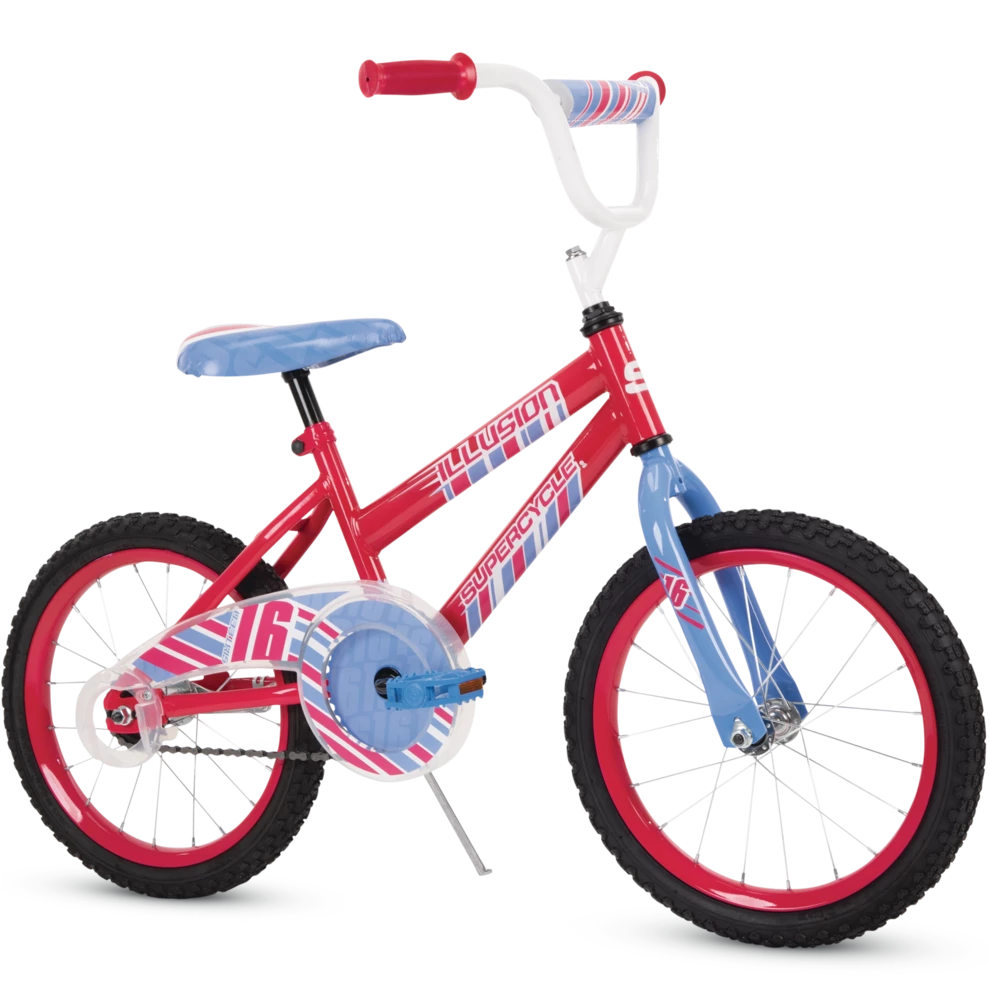 Supercycle Illusion Kids' Bike, Blue/Pink, 16-in 3 Supercycle Illusion Kids' Bike, Blue/Pink, 16-in - Image 3