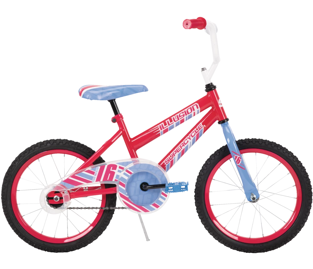 Supercycle Illusion Kids' Bike, Blue/Pink, 16-in 2 Supercycle Illusion Kids' Bike, Blue/Pink, 16-in - Image 2