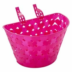 Supercycle Kids' Bike Basket W/Adjustable Straps For Bicycles, Trikes & Scooters, Pink