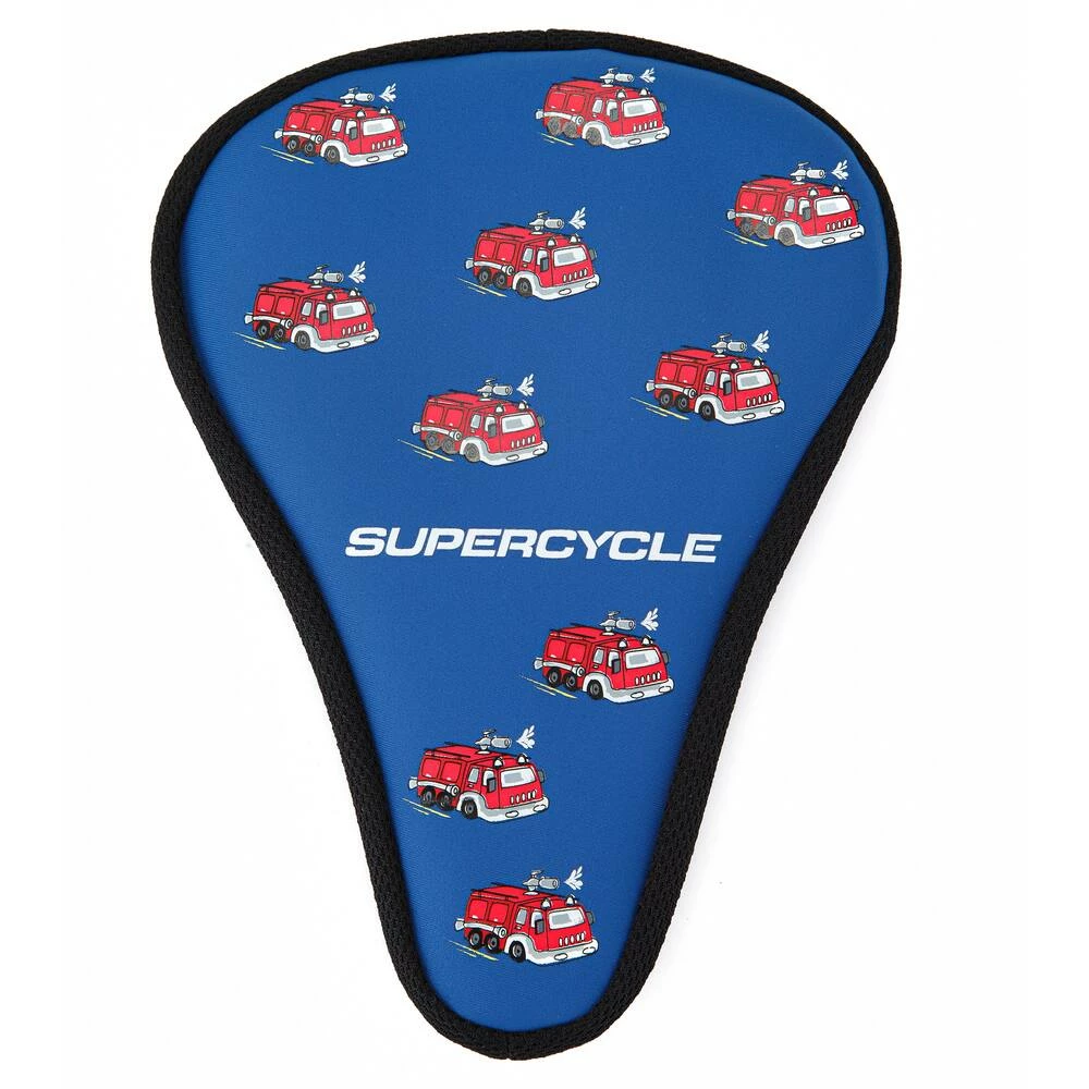 Supercycle Kids' Drawstring Bike Foam Seat Cover, Blue 2 Supercycle Kids' Drawstring Bike Foam Seat Cover, Blue - Image 2
