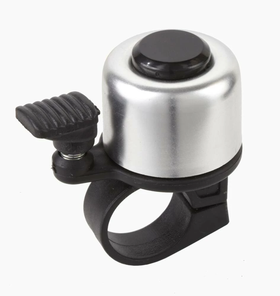 Supercycle Alloy Mini Handlebar Bike Bell W/Adjustable Lever, Loud Ring, Silver 2 Supercycle Alloy Mini Handlebar Bike Bell W/Adjustable Lever, Loud Ring, Silver - Image 2