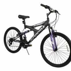 Supercycle Nitrous Dual Suspension Youth Mountain Bike, 21-Speed, 24-in