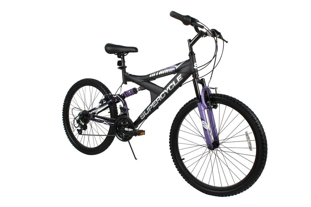 Supercycle Nitrous Dual Suspension Youth Mountain Bike, 21-Speed, 24-in 1 Supercycle Nitrous Dual Suspension Youth Mountain Bike, 21-Speed, 24-in