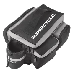 Supercycle Rack Top Bike Bag W/Aluminum Foil & Reflective Strip, 8L, Black