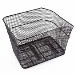 Supercycle Aluminum Rear Bike Basket W/Mounting Hardware, Black